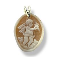 Pendant Mandile 1922 Woman Cammei  in Silver Conchiglia 2MCICM179